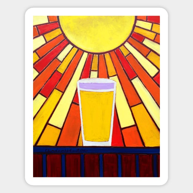 Light-Struck Pint Sticker by realartisbetter